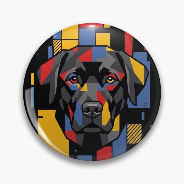Item preview, Funny Black Labrador Colorful Blocks Geometric Art Mom Dad Kids designed and sold by FurryHavenPH.
