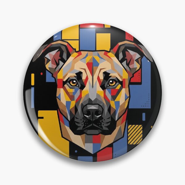Item preview, Funny Black Mouth Cur Colorful Blocks Geometric Art Mom Dad Kids designed and sold by FurryHavenPH.