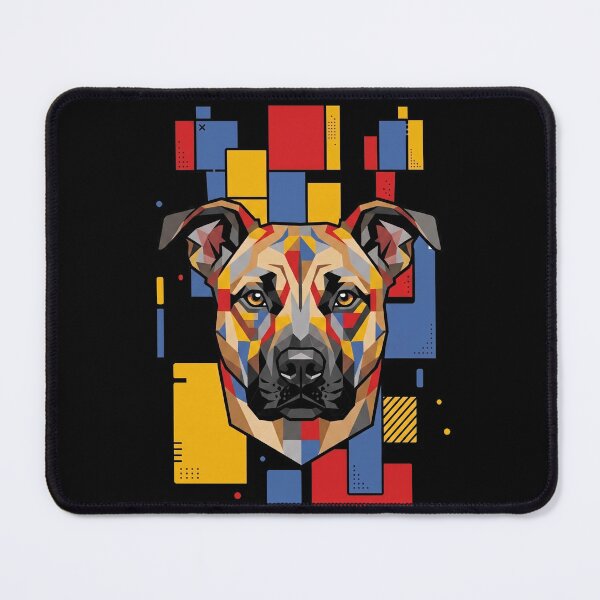 Item preview, Funny Black Mouth Cur Colorful Blocks Geometric Art Mom Dad Kids designed and sold by FurryHavenPH.