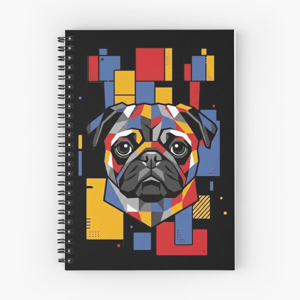 Item preview, Funny Black Pug Colorful Blocks Geometric Art Mom Dad Kids designed and sold by FurryHavenPH.