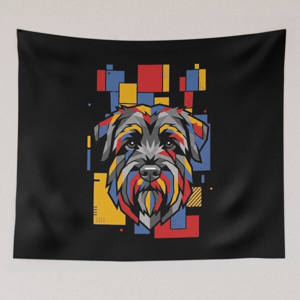 Item preview, Funny Black Russian Terrier Colorful Blocks Geometric Art Mom Dad Kids designed and sold by FurryHavenPH.