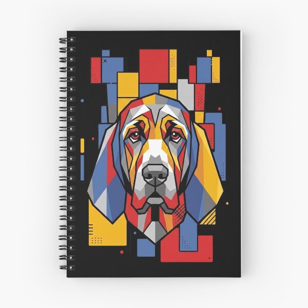 Item preview, Funny Bloodhound Colorful Blocks Geometric Art Mom Dad Kids designed and sold by FurryHavenPH.