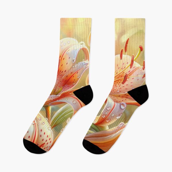 Item preview, Lily Flowers Art – Elegant Botanical Floral Garden Art  designed and sold by MargaretWiktor.
