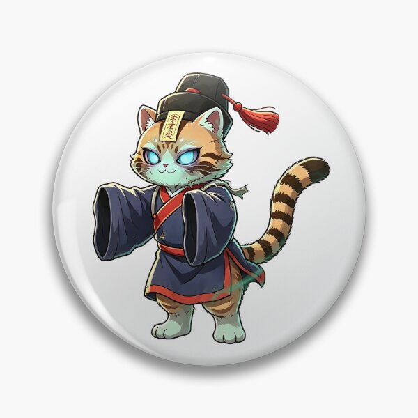 Item preview, The Hopping Necromancer - Cute Felis Nigripes Jiangshi Warrior designed and sold by ABYSSLAB.