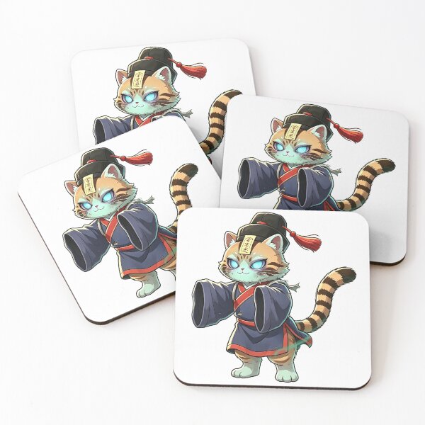Item preview, The Hopping Necromancer - Cute Felis Nigripes Jiangshi Warrior designed and sold by ABYSSLAB.