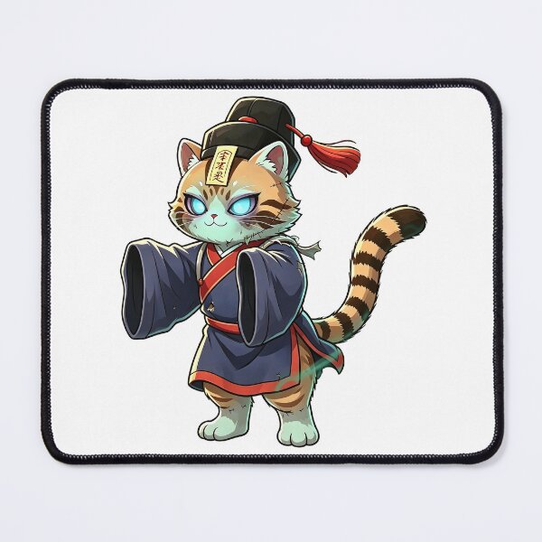 Item preview, The Hopping Necromancer - Cute Felis Nigripes Jiangshi Warrior designed and sold by ABYSSLAB.