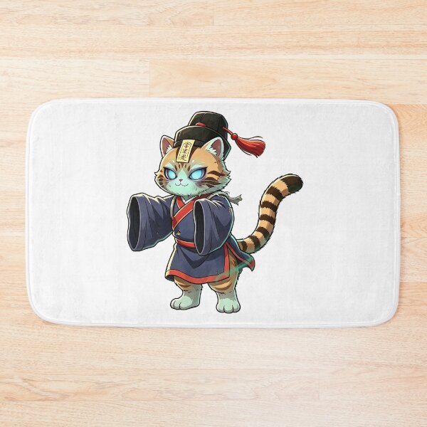 Item preview, The Hopping Necromancer - Cute Felis Nigripes Jiangshi Warrior designed and sold by ABYSSLAB.