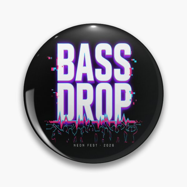 Item preview, Bass Drop – Neon Cyberpunk EDM Festival Design designed and sold by Midnight Veil Designs.