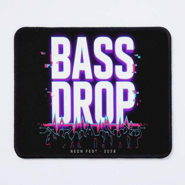 Item preview, Bass Drop – Neon Cyberpunk EDM Festival Design designed and sold by Midnight Veil Designs.
