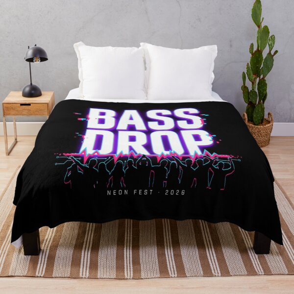 Item preview, Bass Drop – Neon Cyberpunk EDM Festival Design designed and sold by Midnight Veil Designs.