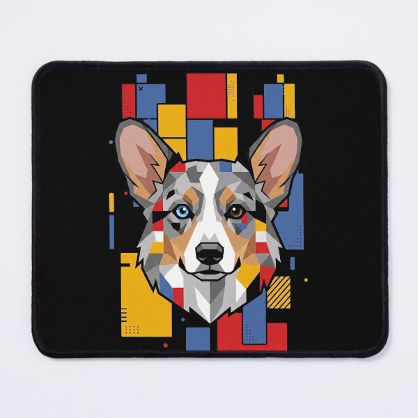 Item preview, Funny Blue Merle Corgi Colorful Blocks Geometric Art Mom Dad Kids designed and sold by FurryHavenPH.