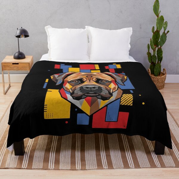 Item preview, Funny Boerboel Colorful Blocks Geometric Art Mom Dad Kids designed and sold by FurryHavenPH.