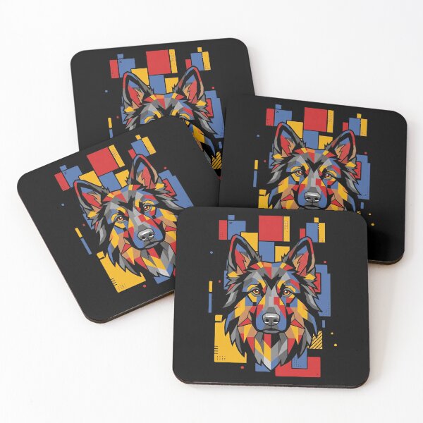 Item preview, Funny Bohemian Shepherd Colorful Blocks Geometric Art Mom Dad Kids designed and sold by FurryHavenPH.