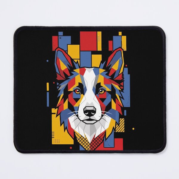Item preview, Funny Border Collie Colorful Blocks Geometric Art Mom Dad Kids designed and sold by FurryHavenPH.