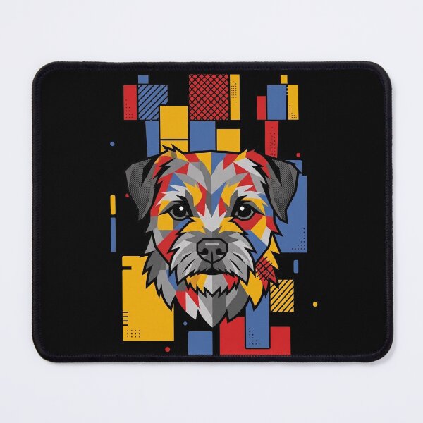 Item preview, Funny Border Terrier Colorful Blocks Geometric Art Mom Dad Kids designed and sold by FurryHavenPH.