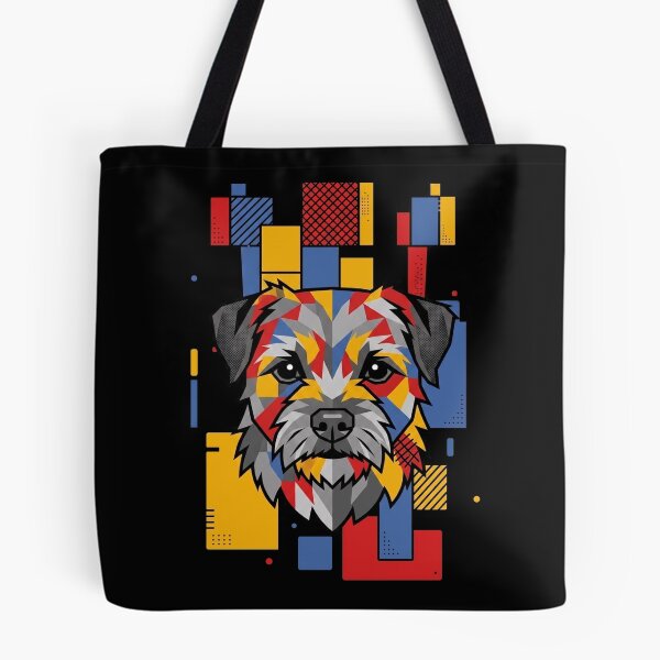 Item preview, Funny Border Terrier Colorful Blocks Geometric Art Mom Dad Kids designed and sold by FurryHavenPH.