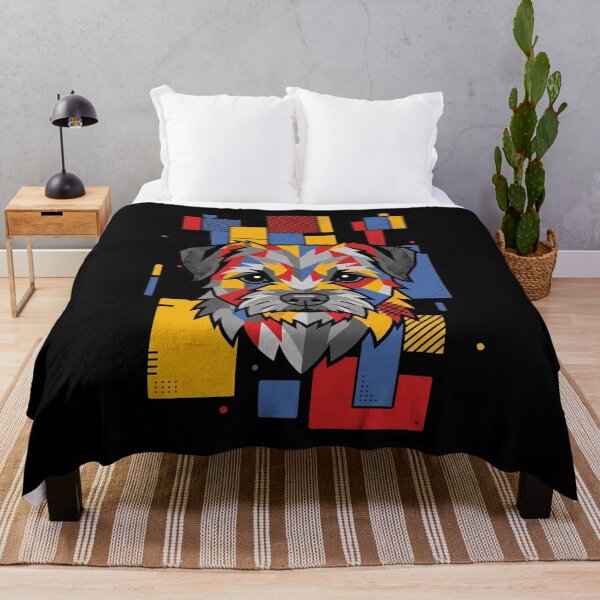 Item preview, Funny Border Terrier Colorful Blocks Geometric Art Mom Dad Kids designed and sold by FurryHavenPH.