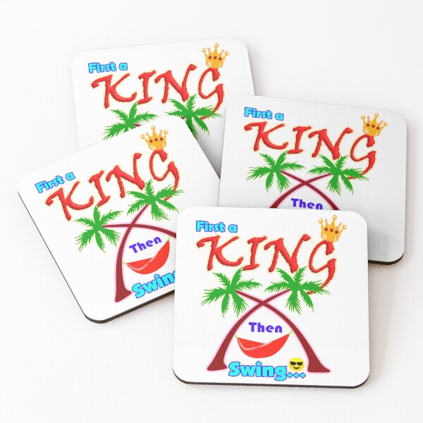 Item preview, First a King, Then Swing Funny Motivational Typography Design designed and sold by T2T-ees.