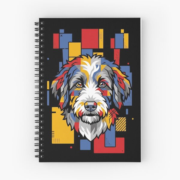 Item preview, Funny Bordoodle Colorful Blocks Geometric Art Mom Dad Kids designed and sold by FurryHavenPH.