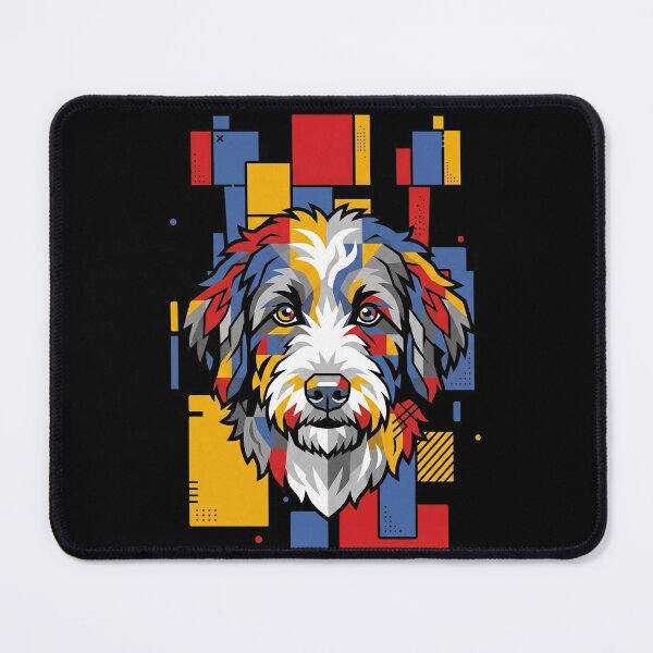 Item preview, Funny Bordoodle Colorful Blocks Geometric Art Mom Dad Kids designed and sold by FurryHavenPH.