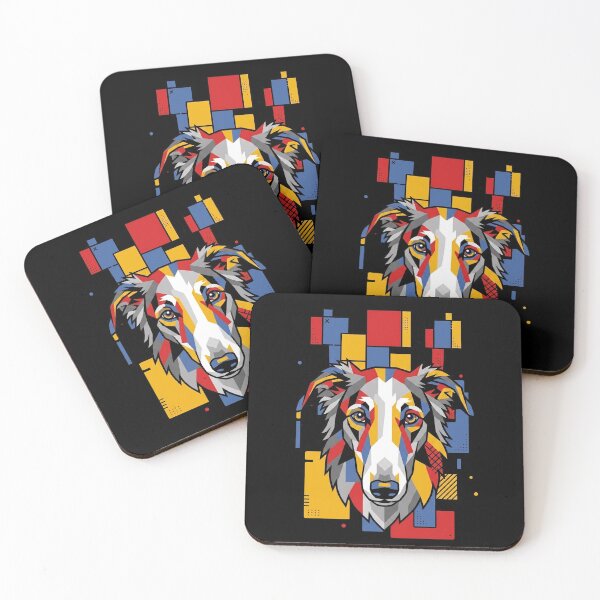 Item preview, Funny Borzoi Colorful Blocks Geometric Art Mom Dad Kids designed and sold by FurryHavenPH.