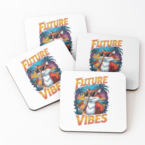 Item preview, Future Vibes Retro Fox Sunset Beach Design designed and sold by PixelStyle Studio.