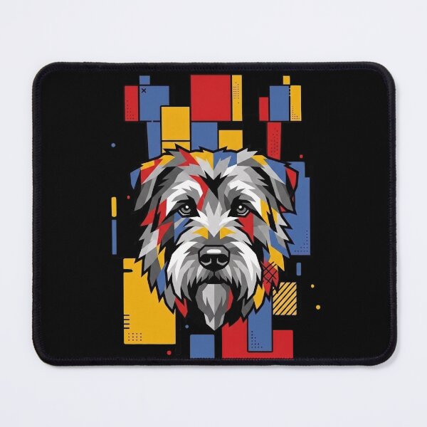 Item preview, Funny Bouvier Des Flandres Colorful Blocks Geometric Art Mom Dad Kids designed and sold by FurryHavenPH.