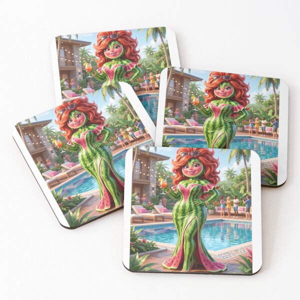 Item preview, Funny Diva Watermelon Fruit Cartoon Character designed and sold by La_barde.