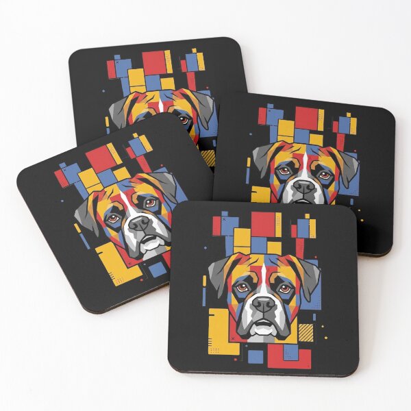 Item preview, Funny Boxer Colorful Blocks Geometric Art Mom Dad Kids designed and sold by FurryHavenPH.