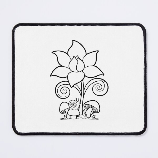 Item preview, Whimsical Flower with Snail and Mushrooms designed and sold by ArtPer-design.