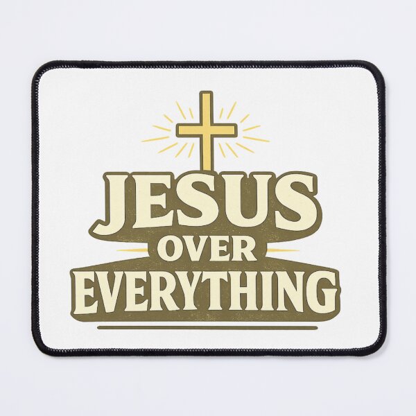 Item preview, Jesus Over Everything Christian Faith Cross Religious Statement Design designed and sold by SoulThread Studio.