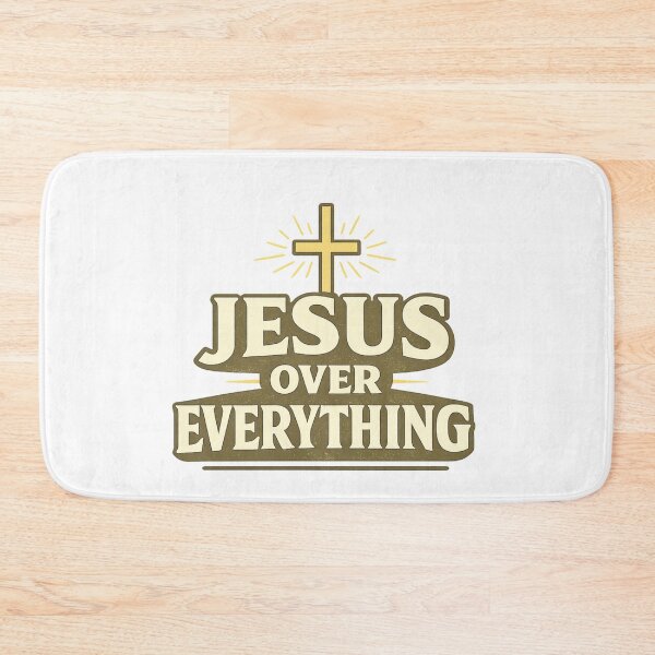 Item preview, Jesus Over Everything Christian Faith Cross Religious Statement Design designed and sold by SoulThread Studio.
