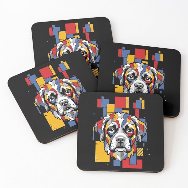 Item preview, Funny Boxerdoodle Colorful Blocks Geometric Art Mom Dad Kids designed and sold by FurryHavenPH.
