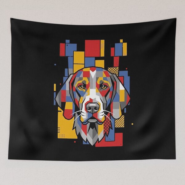 Item preview, Funny Bracco Italiano Colorful Blocks Geometric Art Mom Dad Kids designed and sold by FurryHavenPH.