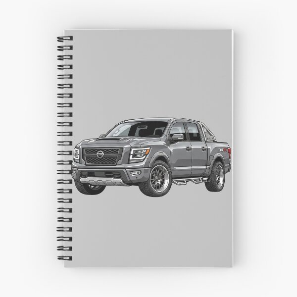 Item preview, Custom Nissan Titan PRO-4X Lowered Metallic Grey Pickup Truck Illustration designed and sold by Motorline44.