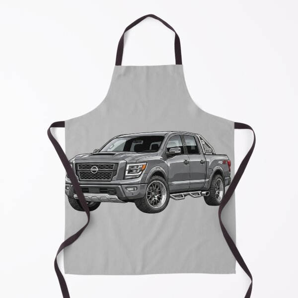 Item preview, Custom Nissan Titan PRO-4X Lowered Metallic Grey Pickup Truck Illustration designed and sold by Motorline44.