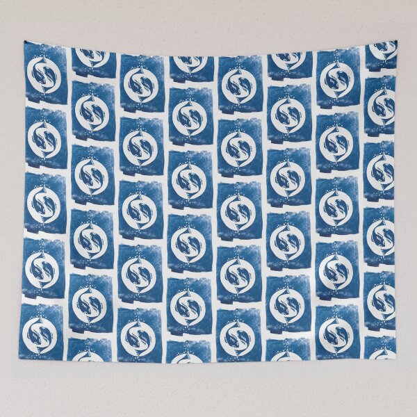 Item preview, Fish Cyanotype, Blue Ocean Print designed and sold by Maddy Bennett.