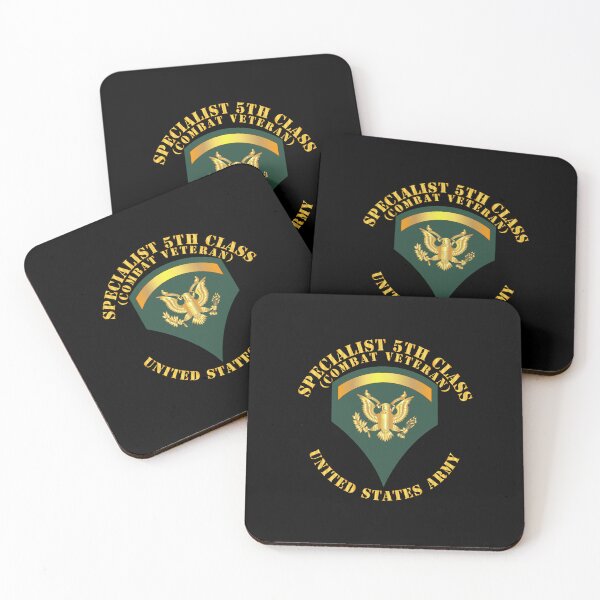 Item preview, Army - Specialist 5th Class - SP5 - Combat Veteran designed and sold by Military Insignia Products.