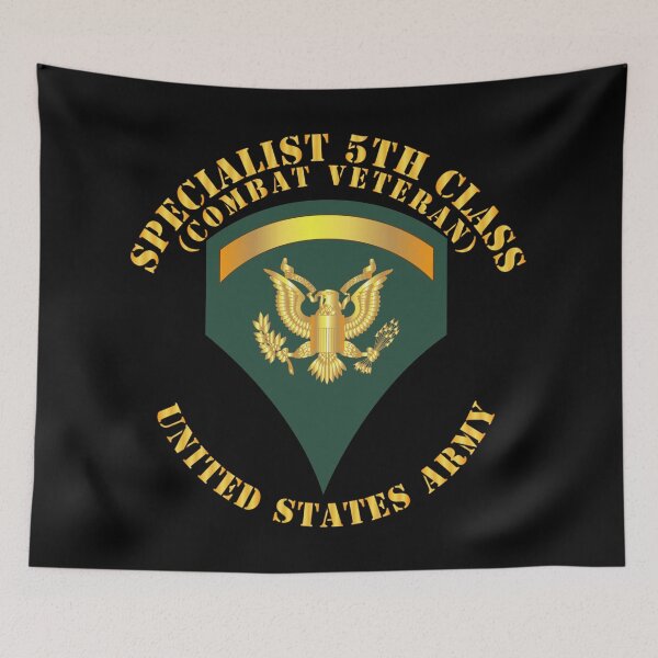 Item preview, Army - Specialist 5th Class - SP5 - Combat Veteran designed and sold by Military Insignia Products.