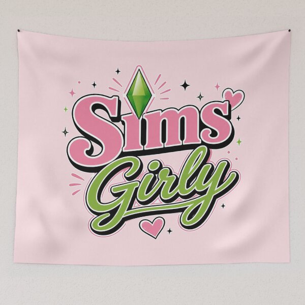Item preview, Sims Girly | Cute Gamer Typography Design for Simulation Game Fans designed and sold by TheStephanieRome.