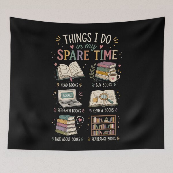 Item preview, Things I Do In My Spare Time Book, Funny Book Lover designed and sold by Sprinkle12345.