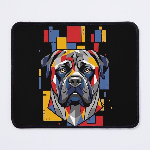 Item preview, Funny Bull Mastiff Colorful Blocks Geometric Art Mom Dad Kids designed and sold by FurryHavenPH.