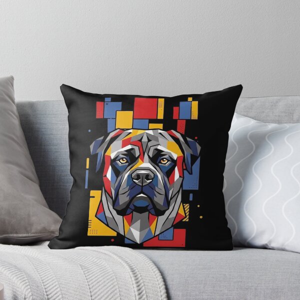 Item preview, Funny Bull Mastiff Colorful Blocks Geometric Art Mom Dad Kids designed and sold by FurryHavenPH.