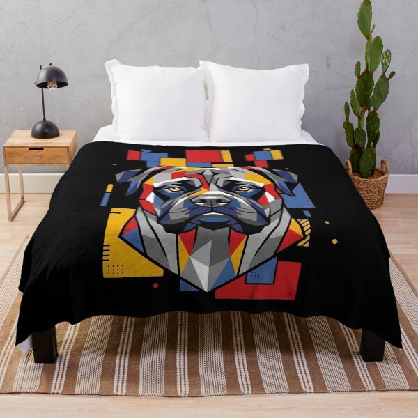 Item preview, Funny Bull Mastiff Colorful Blocks Geometric Art Mom Dad Kids designed and sold by FurryHavenPH.