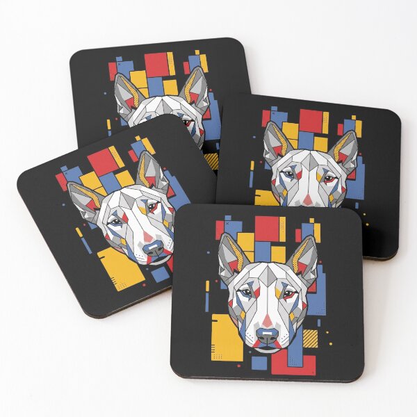 Item preview, Funny Bull Terrier Colorful Blocks Geometric Art Mom Dad Kids designed and sold by FurryHavenPH.