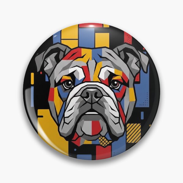 Item preview, Funny Bulldog Colorful Blocks Geometric Art Mom Dad Kids designed and sold by FurryHavenPH.