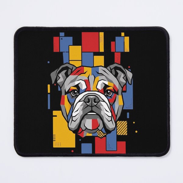 Item preview, Funny Bulldog Colorful Blocks Geometric Art Mom Dad Kids designed and sold by FurryHavenPH.