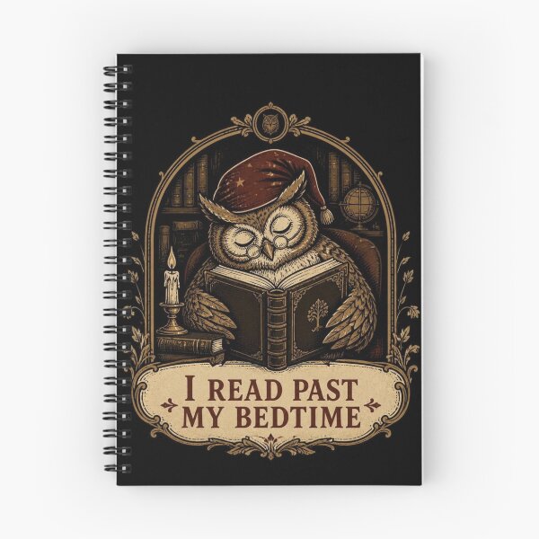 Item preview, I Read Past My Bedtime Funny Owl Reader Design designed and sold by thoughtswear.