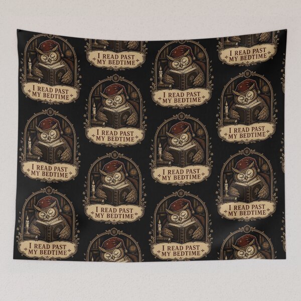 Item preview, I Read Past My Bedtime Funny Owl Reader Design designed and sold by thoughtswear.