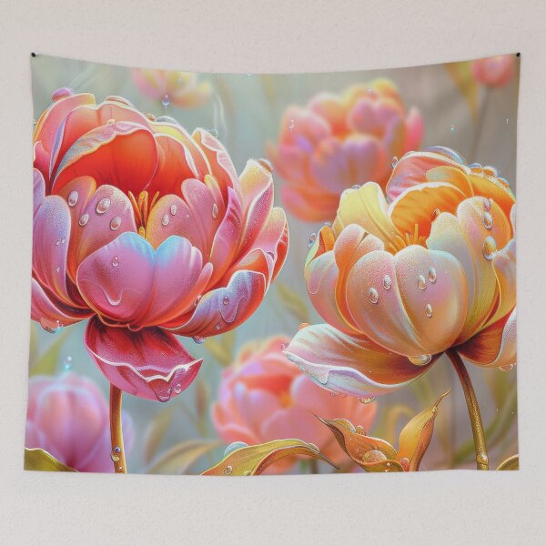 Item preview, Tulip Flowers Art – Elegant Botanical Floral Garden Art designed and sold by MargaretWiktor.